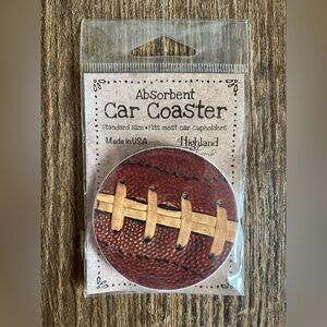 Highland Home Football Car Coaster - New with tags.